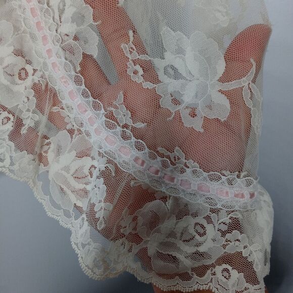 Vintage Emil Bole Ivory lace sleepwear cardigan size medium - Picture 3 of 6